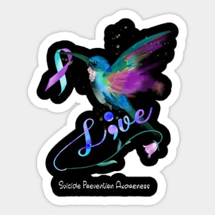 Hummingbird Suicide Prevention Awareness Sticker